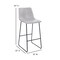 Flash Furniture 30 inch LeatherSoft Bar Height Barstools in Light Gray, PK2 2-ET-ER18345-30-LG-GG - alternate 10